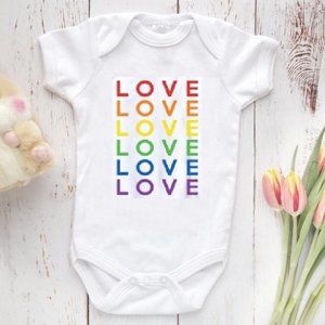 LOVE Gay Pride Onesie MY TOP SELLER ON ETSY
